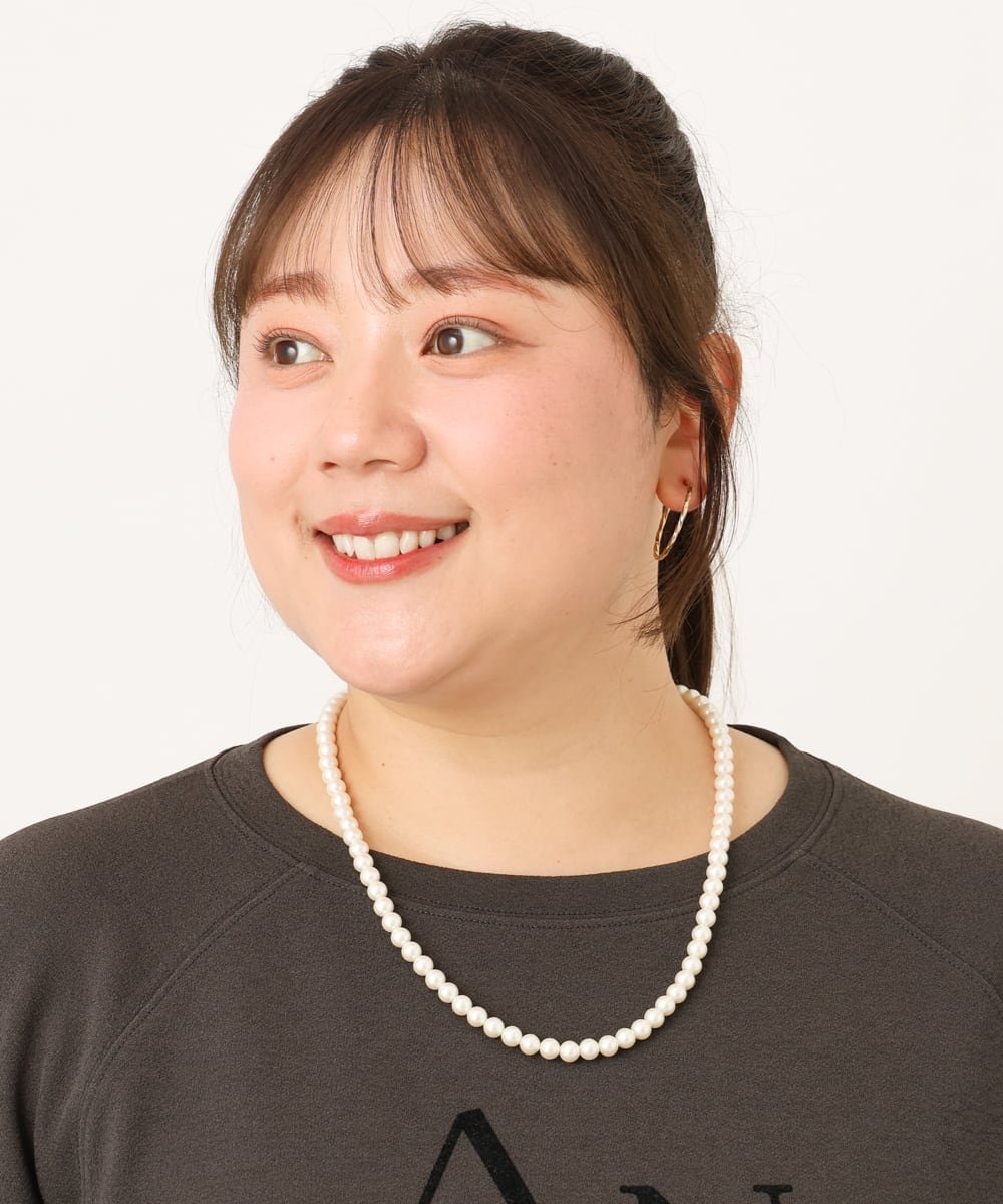 eur3 パール調シンプルネックレス エウルキューブ アクセサリー・腕時計 ネックレス【送料無料】