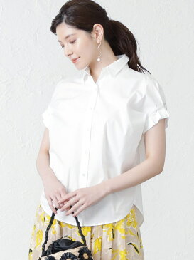 EPOCA THE SHOP コンパクトブロードブラウス エポカ ザ ショップ シャツ/ブラウス 長袖シャツ ブルー ホワイト【送料無料】