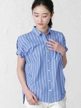 EPOCA THE SHOP コンパクトブロードブラウス エポカ ザ ショップ シャツ/ブラウス 長袖シャツ ブルー ホワイト【送料無料】