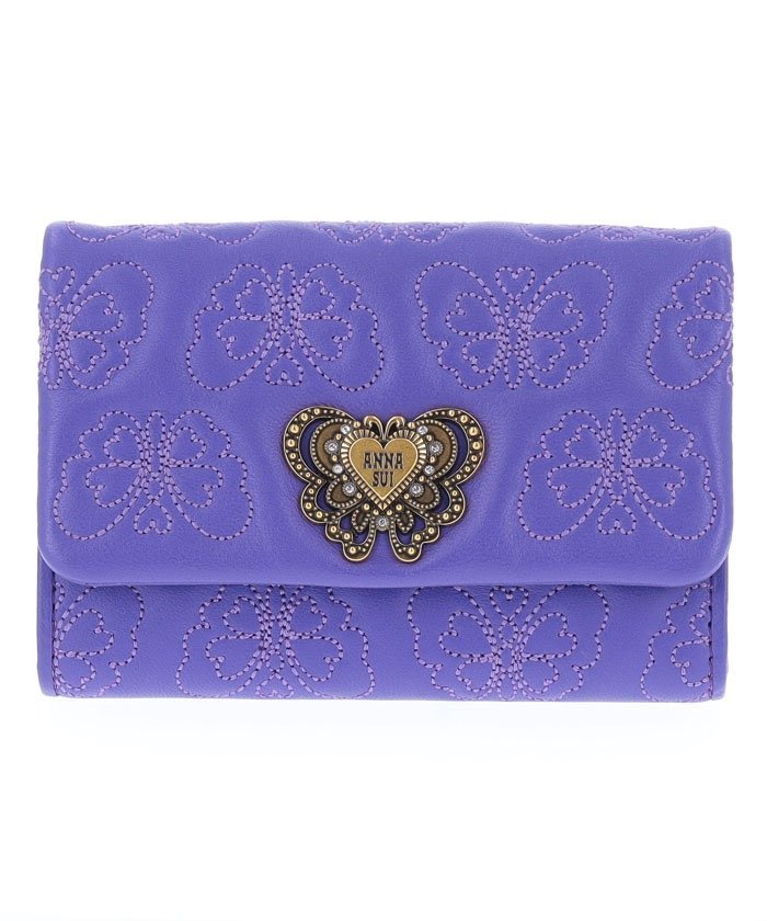 アナスイ ANNA SUI チェイス マルチケース クイーポ 財布・ポーチ・ケース その他の財布・ポーチ・ケース パープル ブラック ピンク ゴールド【送料無料】