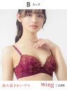 【SALE/30%OFF】Wing ウイング ブラジャー 【後ろ姿きれいブラ】 背中の段差をスムージング 脇高設計 ウイング インナー・ルームウェア ブラジャー...