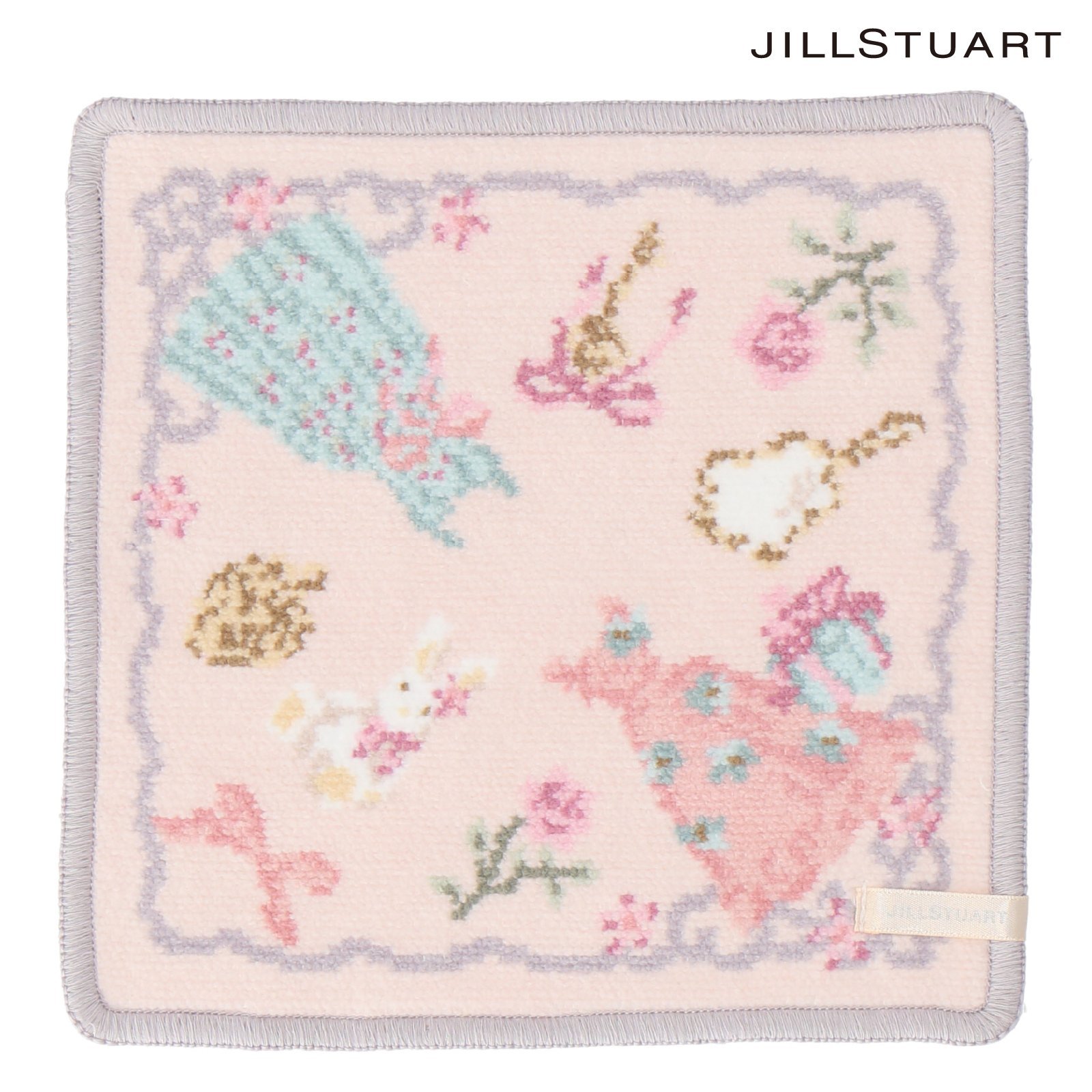 ジルスチュアート JILL STUART JILL STUART(ジルスチュアート) シェニール織ハンカチ インターモードカワベ ファッション雑貨 ハンカチ・ハンドタオル ピンク ホワイト