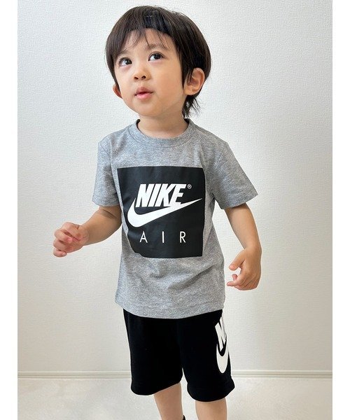 NIKE トドラー(90-100cm) セット商品 NIKE(ナイキ) NKB NIKE AIR SQUARE SS SHRTSET ルーキーユーエスエー トップス その他のトップス ブラック【送料無料】