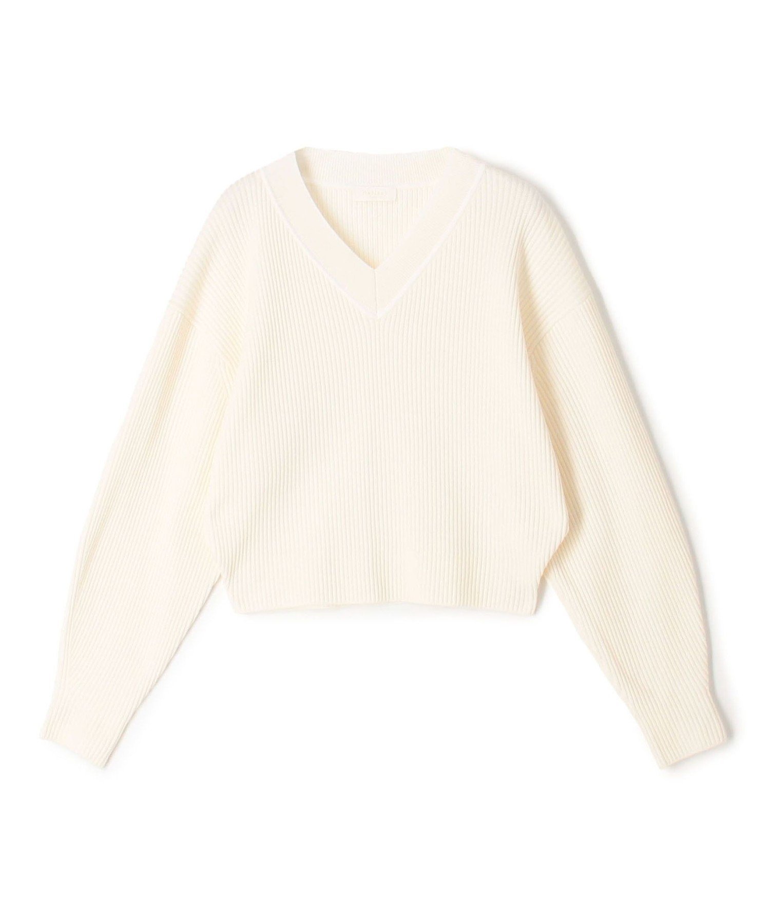 【SALE／40%OFF】Ballsey リンクスリブ Vネックプルオーバー トゥモローランド トップス ニット ブラック イエロー ホワイト【送料無料】