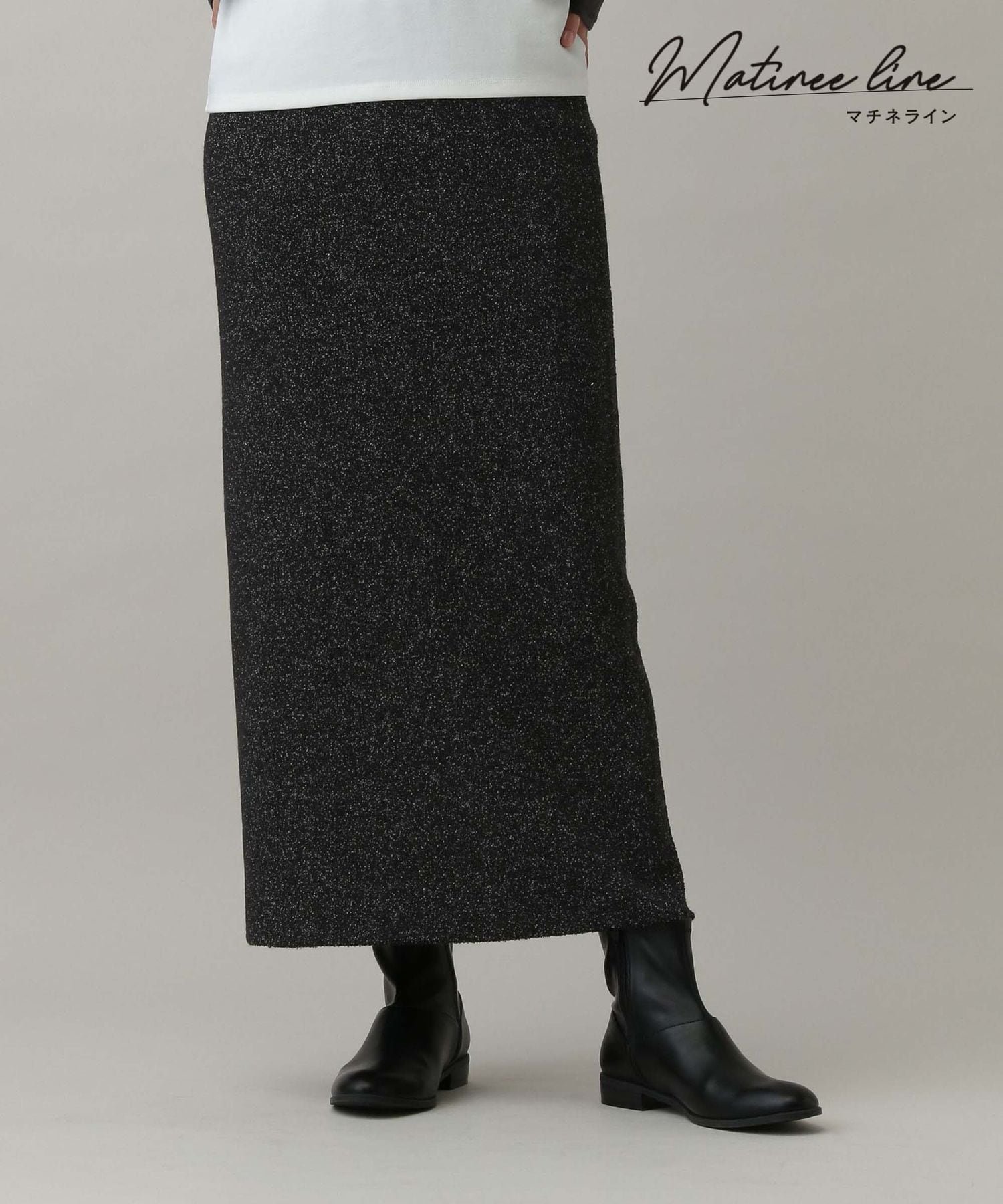【SALE／50%OFF】GLOBAL WORK MATINEE LINE/ブークレニットスカート/288739 グローバルワーク スカート ロング・マキシスカート ブラック カーキグリーン グレー