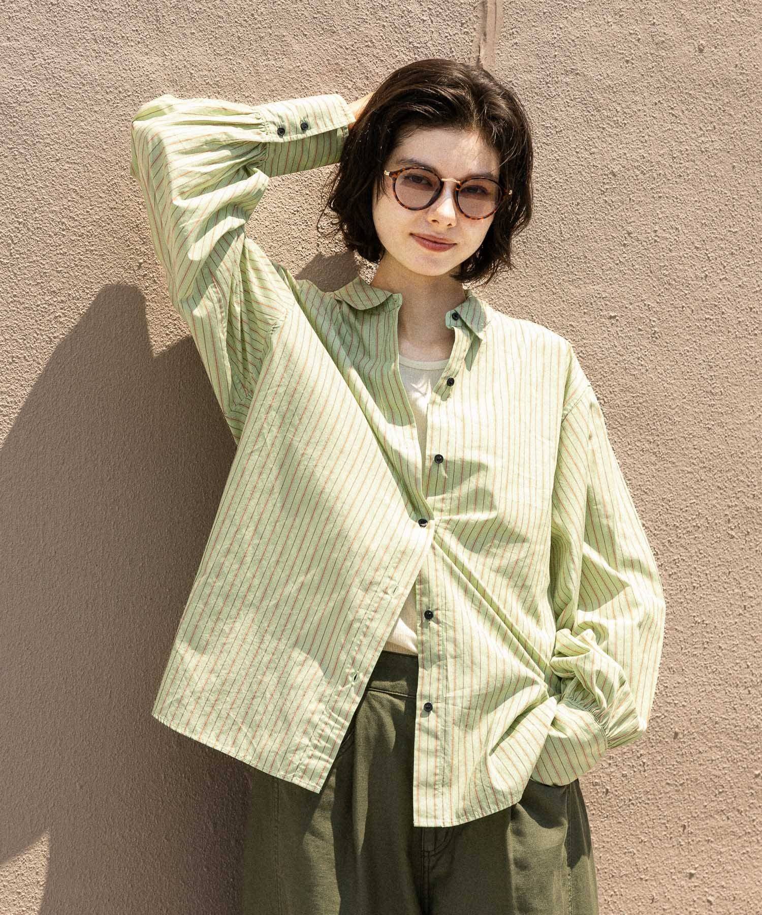 niko and ... マーセ衿2WAYシャツ ニコアンド トップス シャツ・ブラウス ホワイト ブラウン イエロー ネイビー グリーン【送料無料】のサムネイル