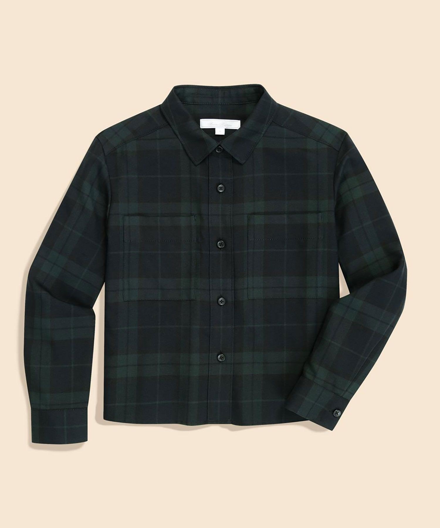 【SALE／20%OFF】BROOKS BROTHERS ウール/ポリエステル ブラックウォッチ クロップド シャツジャケット ブルックス ブラザーズ トップス シャツ・ブラウス ネイビー【送料無料】