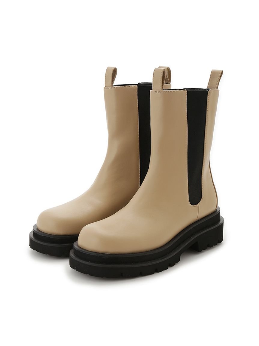 【SALE／50%OFF】Mila Owen サイドゴアブーツ ミラオーウェン シューズ・靴 ブーツ ブラック ベージュ【送料無料】 stylife-15520601 Rakuten Fashion サンプル画像2
