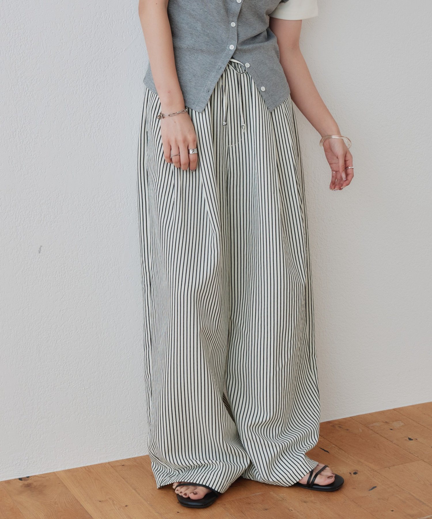 【Enlude】アソートパターンイージーパンツ ディスコート パンツ その他のパンツ ホワイト グレー ベージュ ブラウン