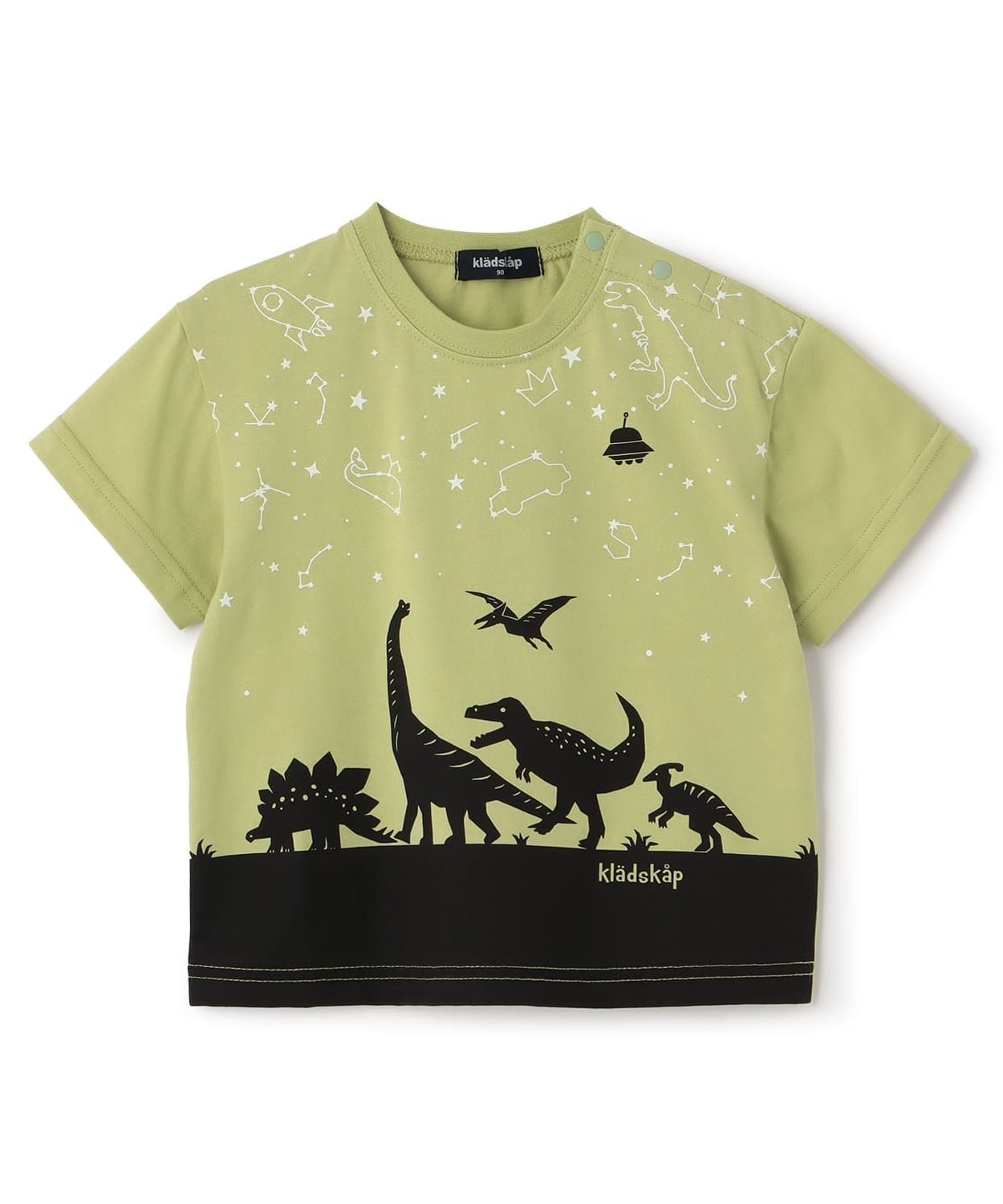 【SALE／30%OFF】kladskap 【人気商品再入荷】【直営店で取り扱い無し】恐竜×星座半袖Tシャツ ナルミヤオンライン トップス カットソー・Tシャツ グリーン オレンジ ブルー