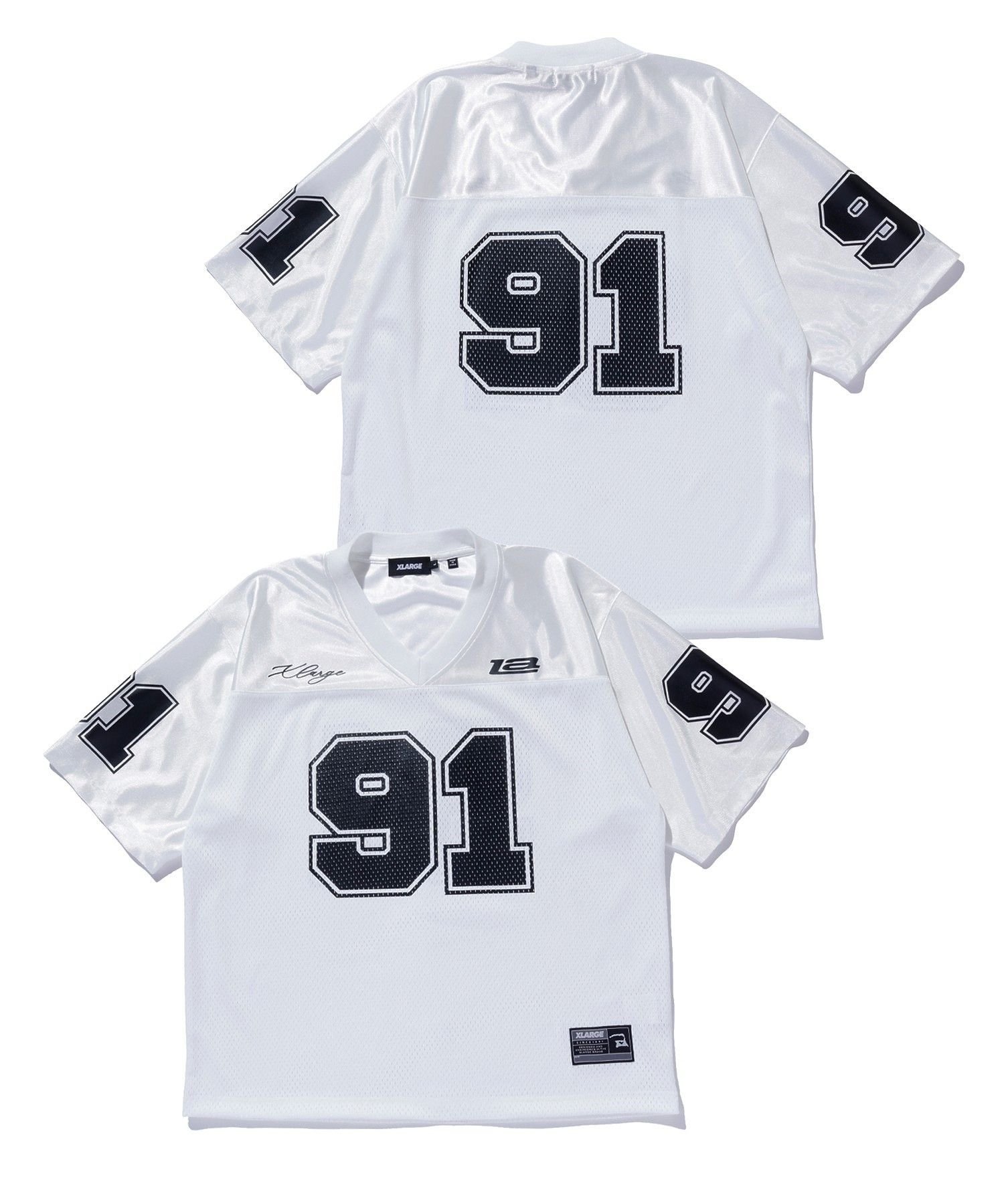 XLARGE FOOTBALL JERSEY エクストララージ トップス カットソー・Tシャツ ホワイト ブルー ブラック【送料無料】