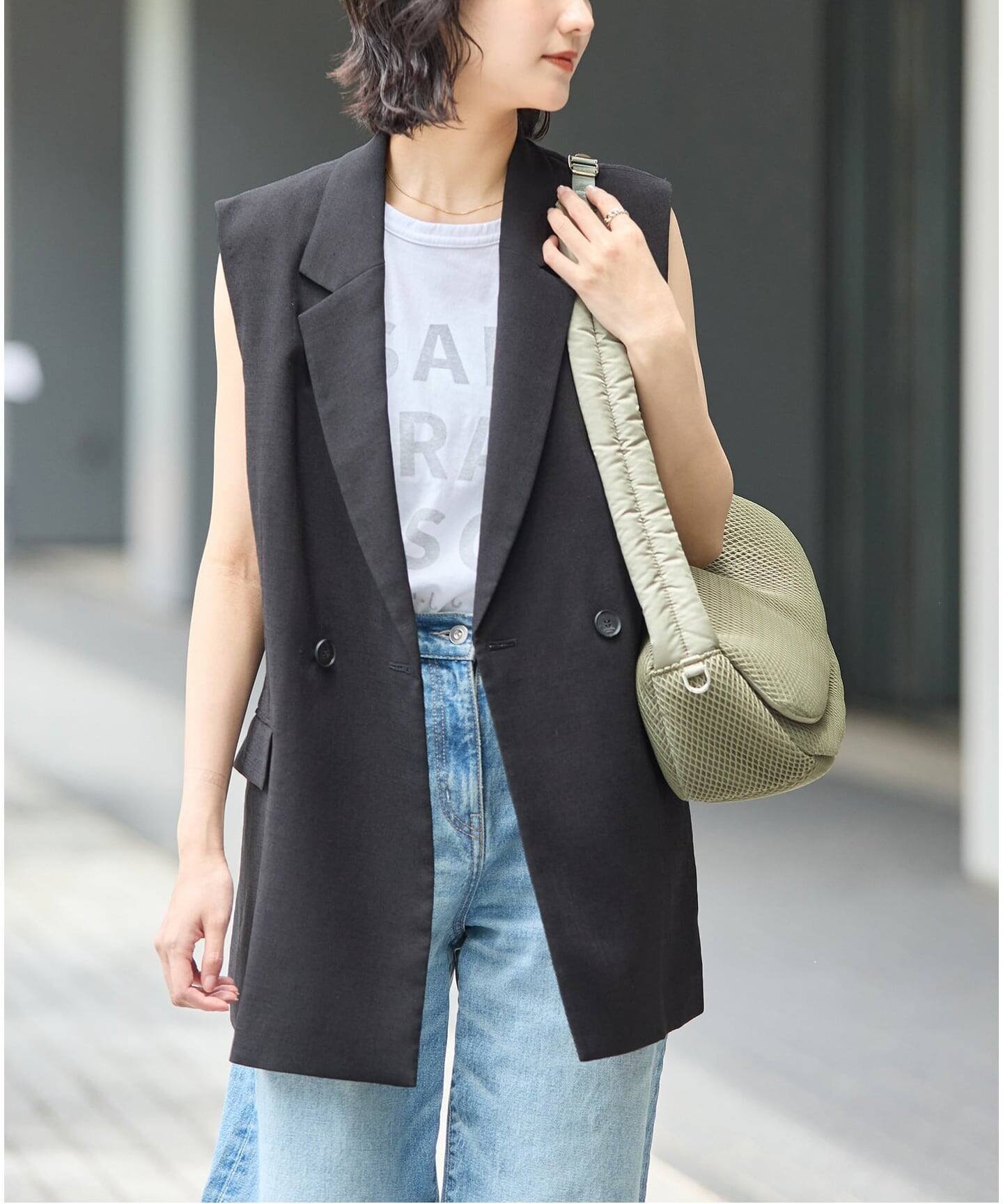 JOURNAL STANDARD アイアスストレッチ ベスト ジャーナル スタンダード ジャケット・アウター その他のジャケット・アウター ベージュ ブラック