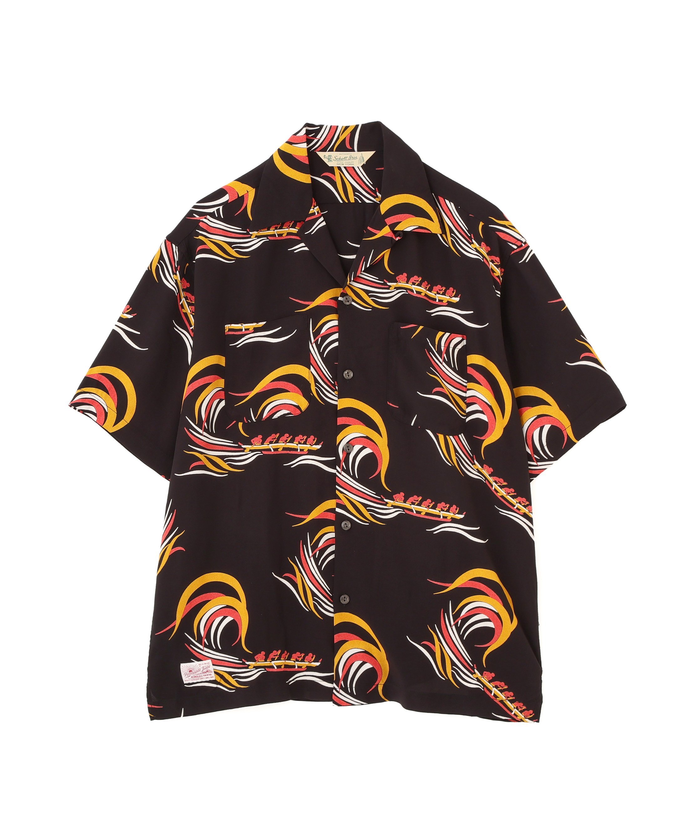 ×PJ/×パイナップルジュース/BOAT RAYON SHIRT/ボート レーヨン シャツ ショット トップス シャツ・ブラウス ブラック