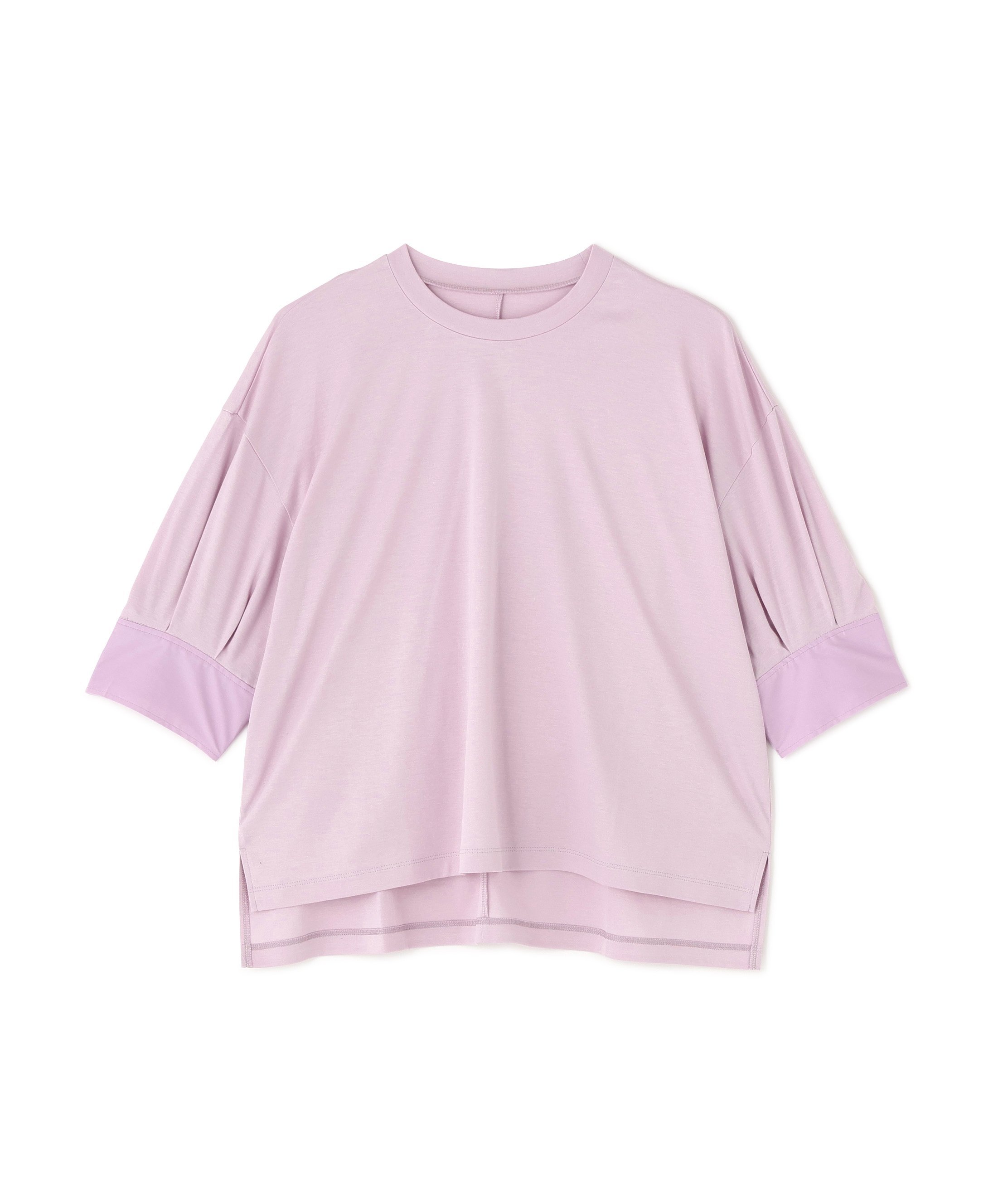 ◆コットンスムースボリュームスリーブプルオーバー アドーア トップス カットソー・Tシャツ ピンク ホワイト ネイビー