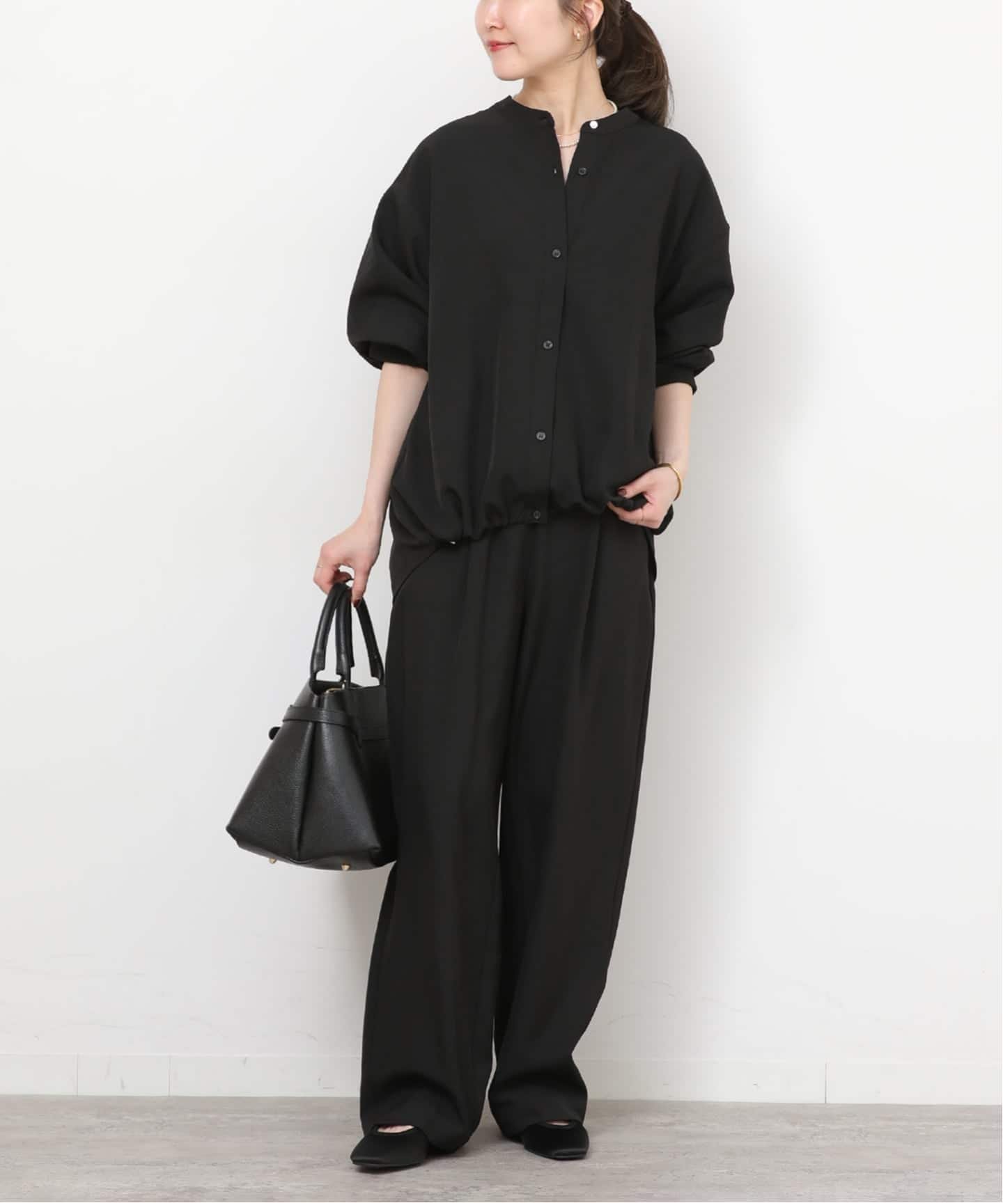 JOURNAL STANDARD relume 《WEB限定追加》[2点セット]メランジツイルセットアップ ジャーナル スタンダード レリューム パンツ その他のパンツ ブラック