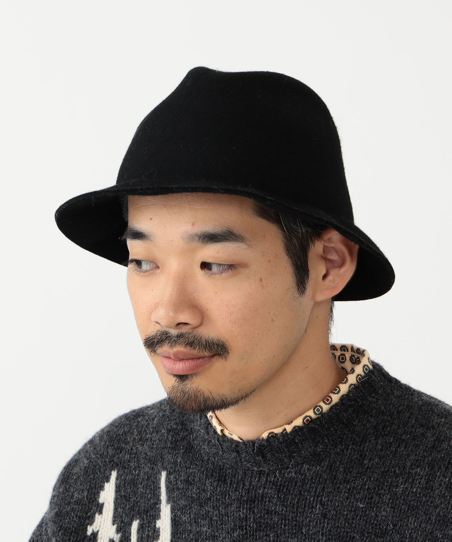 【SALE／40%OFF】BEAMS PLUS SAN FRANCISCO HAT * BEAMS PLUS / 別注 Soft Felt Fedora with Earflaps ビームス メン 帽子 ハット ブラック ブラウン【送料無料】