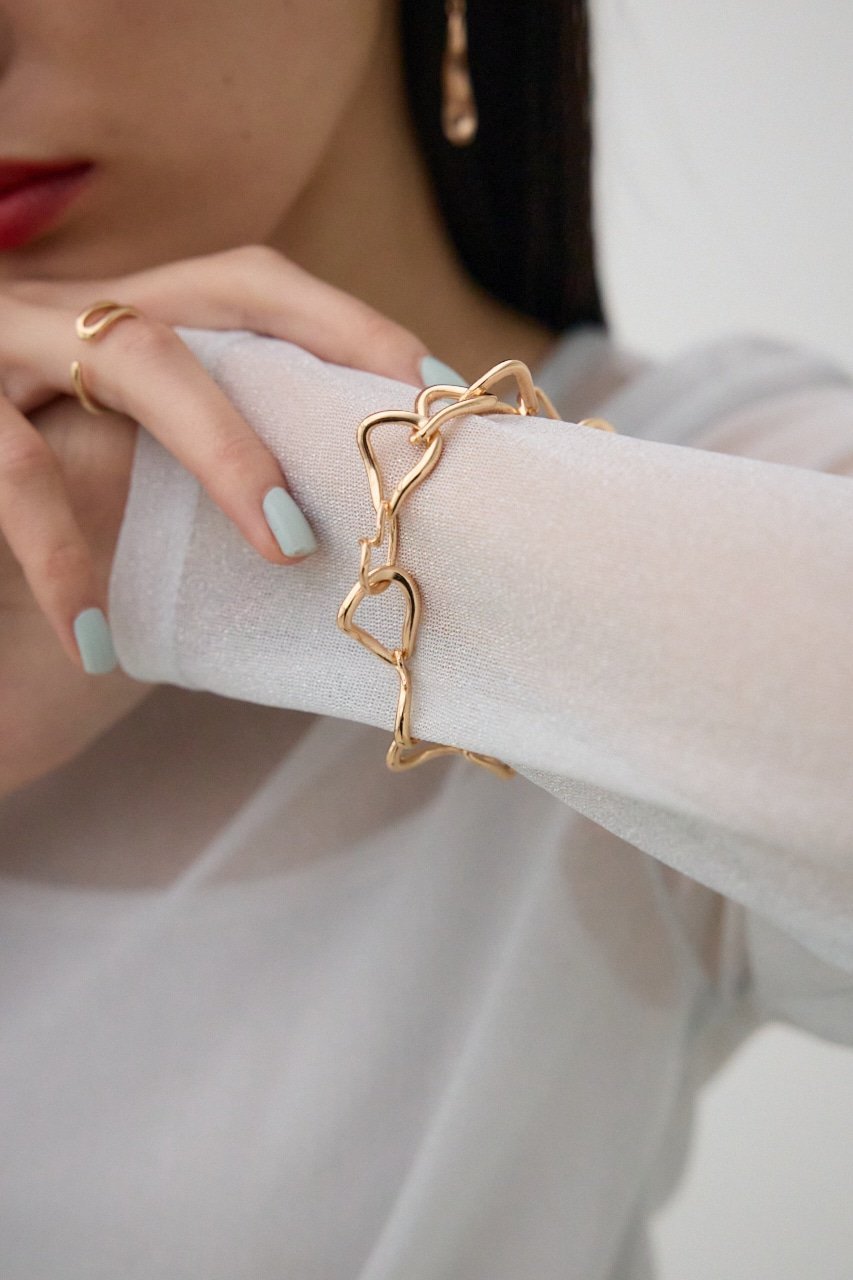 【SALE／20%OFF】AZUL BY MOUSSY ハートチェーンブレスレット アズールバイマウジー アクセサリー・腕時計 ブレスレット・バングル