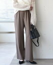 SHIPS WOMEN 《予約》<UVカット/防シワ加工>梳毛調 ストレッチ ドロスト パンツ シップス パンツ その他のパンツ ブラウン ベージュ【送料無料】
