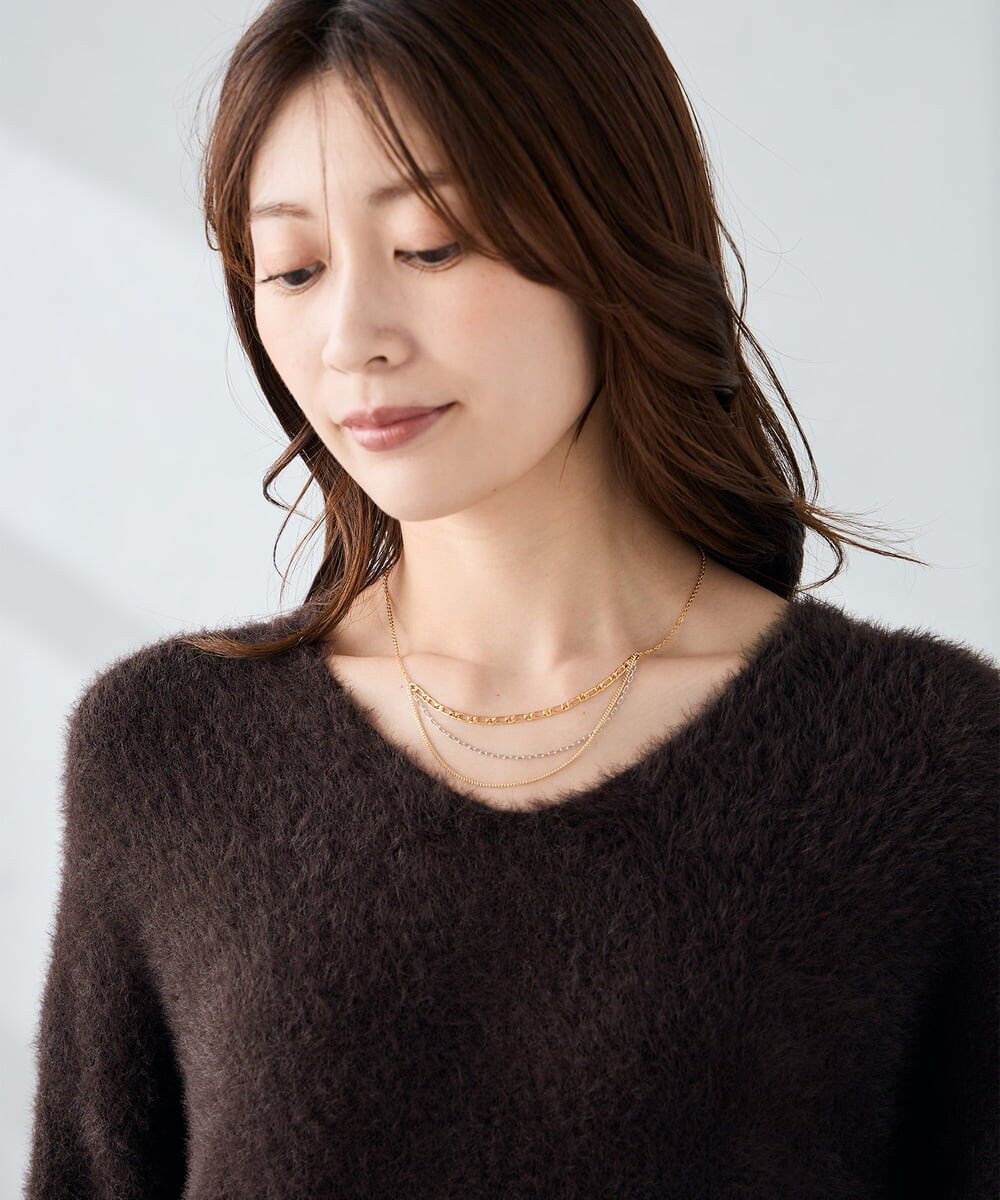 【SALE／20%OFF】a.v.v アソートチェーンネックレス/ゴールド アー・ヴェ・ヴェ アクセサリー・腕時計 ネックレス ゴールド