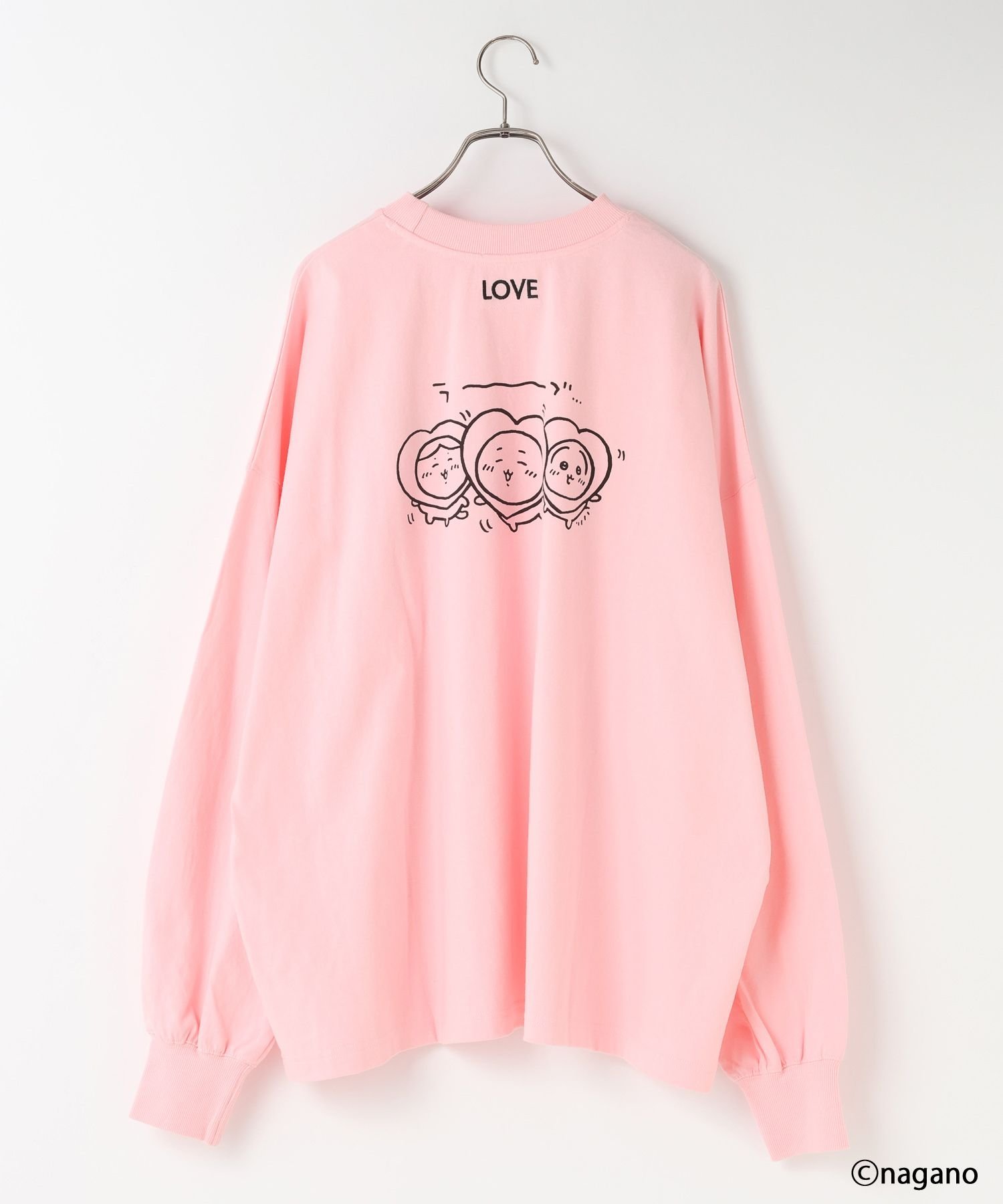 LOWRYS FARM ちいかわロンT ローリーズファーム トップス カットソー・Tシャツ ピンク ホワイト ブルー