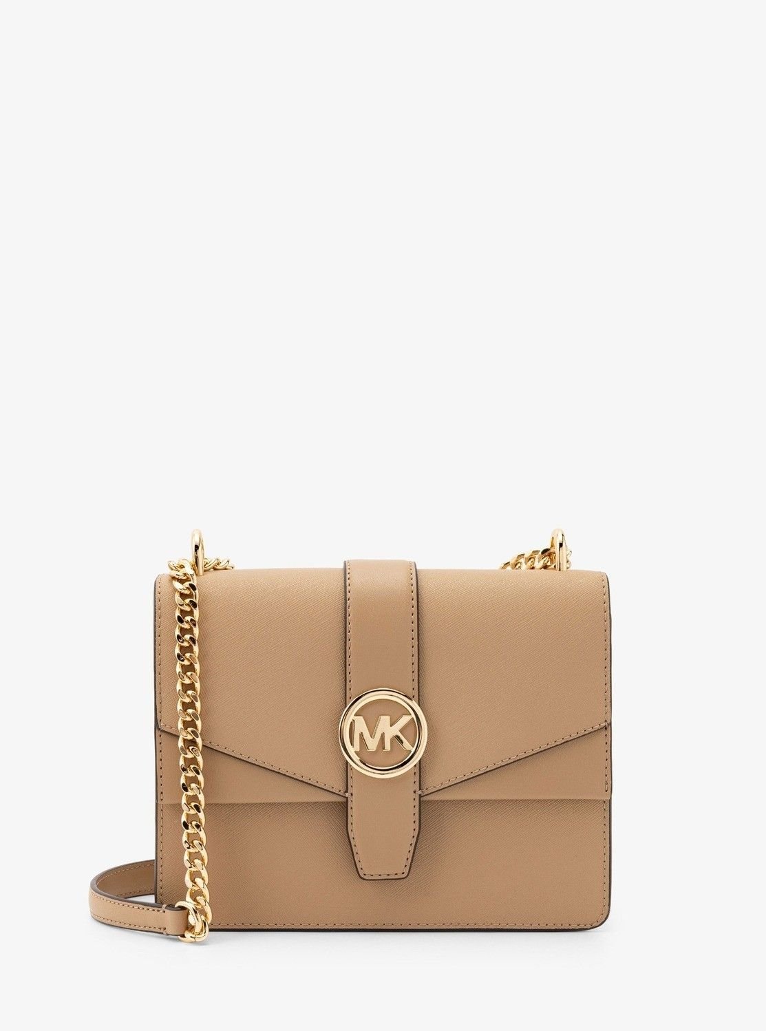 【SALE／80%OFF】MICHAEL KORS GREENWICH サフィアーノ レザー フラップ クロスボディ スモール マイケルコース マイケル・コース バッグ ショルダーバッグ ブラウン【送料無料】