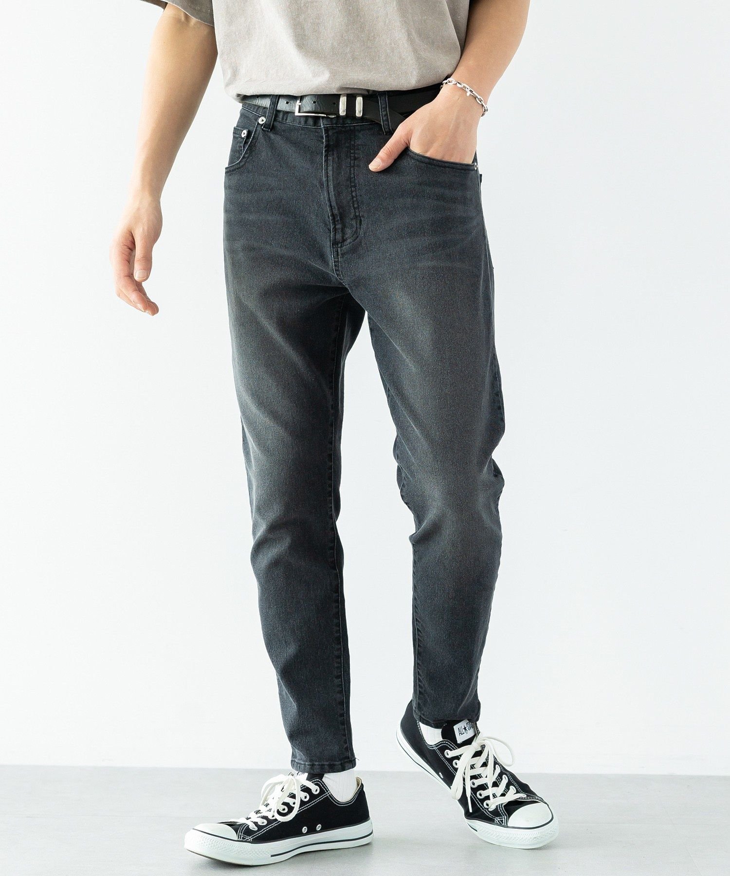 【SALE／30%OFF】CRAFT STANDARD BOUTIQUE スリムフィットパンツ クラフトスタンダードブティック パンツ その他のパンツ ブラック グレー【送料無料】