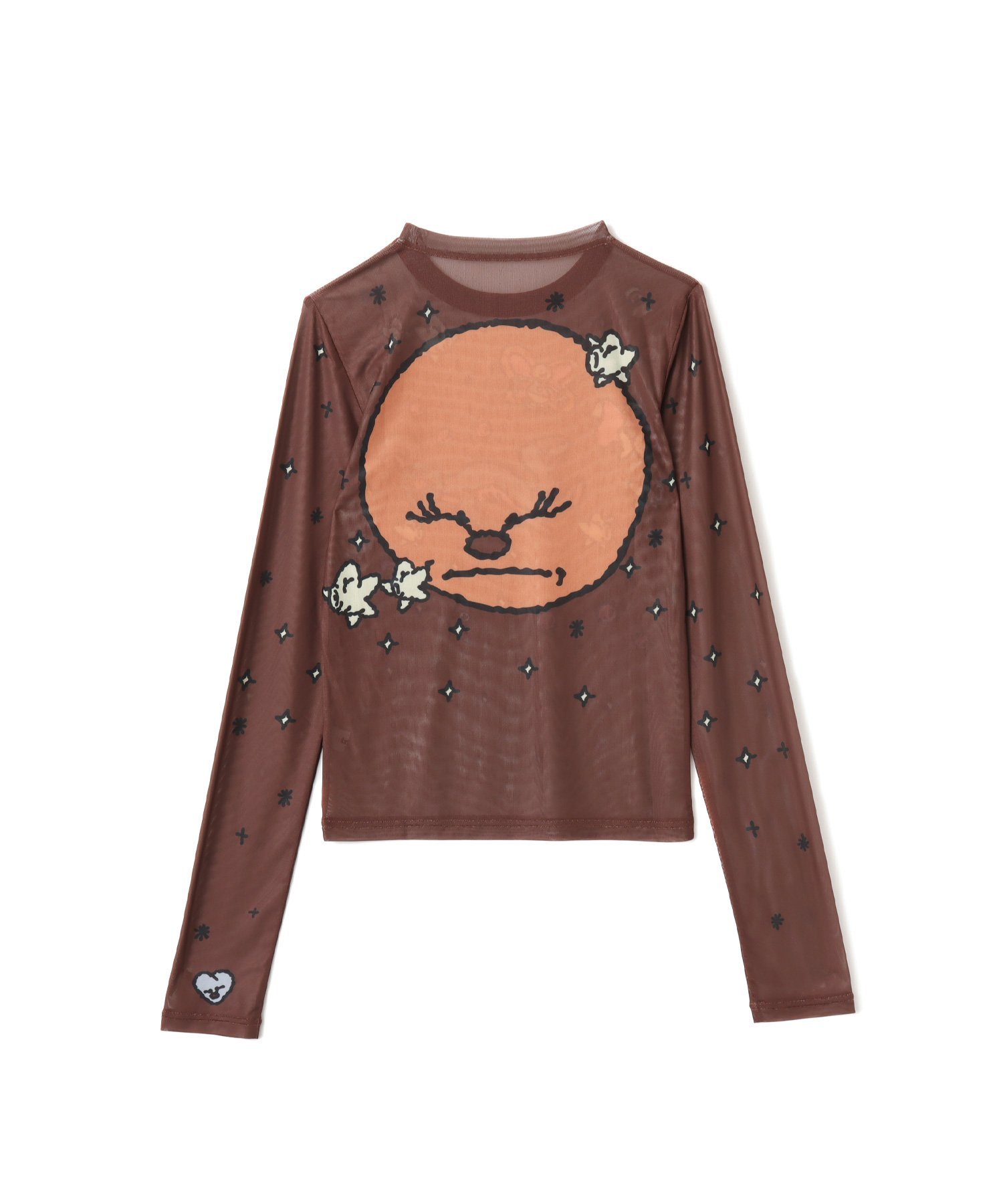 atmos pink MARIA SAKURAI x atmos pink See-Through LS T-shirt BROWN アトモス トップス カットソー・Tシャツ ブラウン