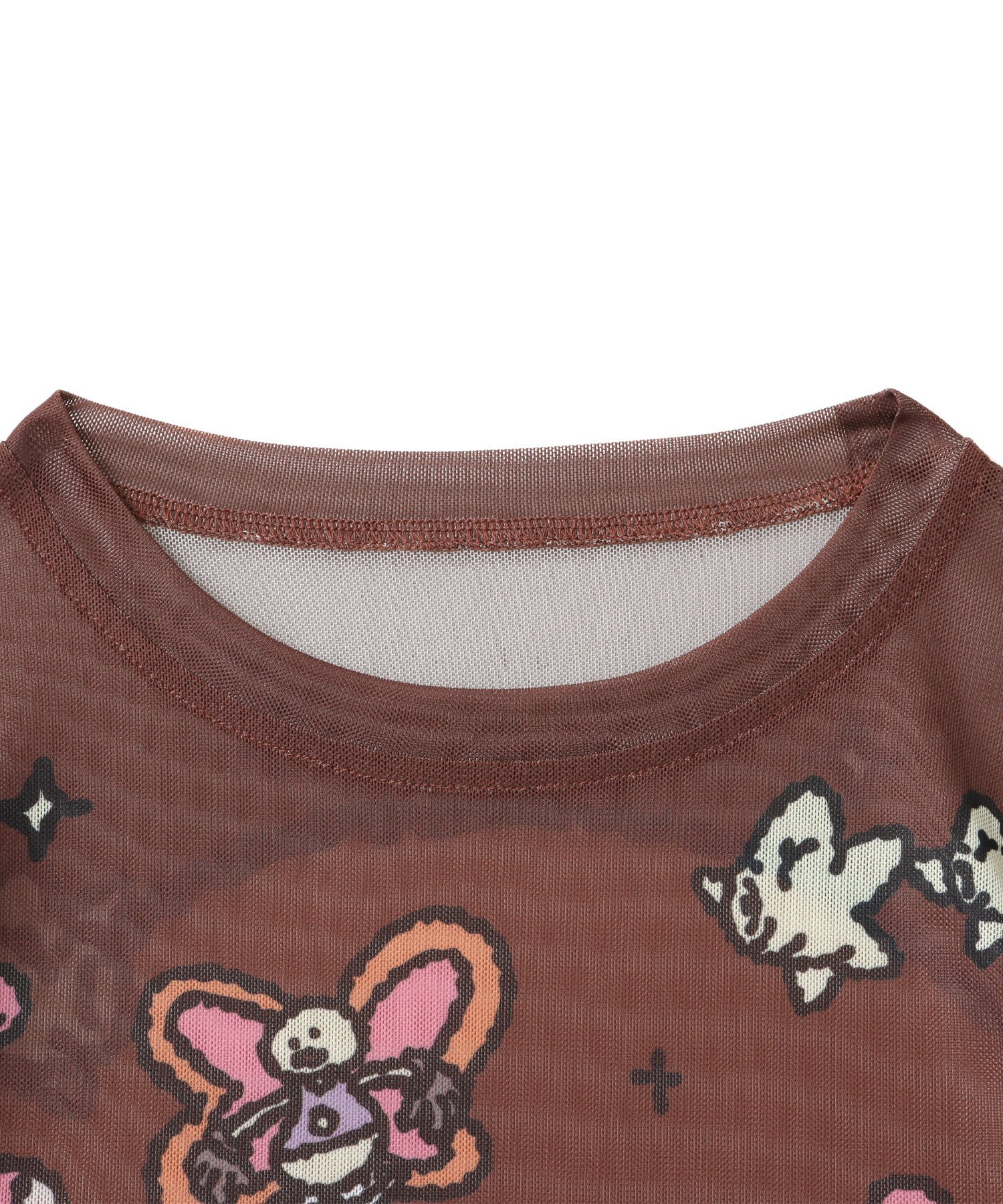 atmos pink MARIA SAKURAI x atmos pink See-Through LS T-shirt BROWN アトモス トップス カットソー・Tシャツ ブラウン