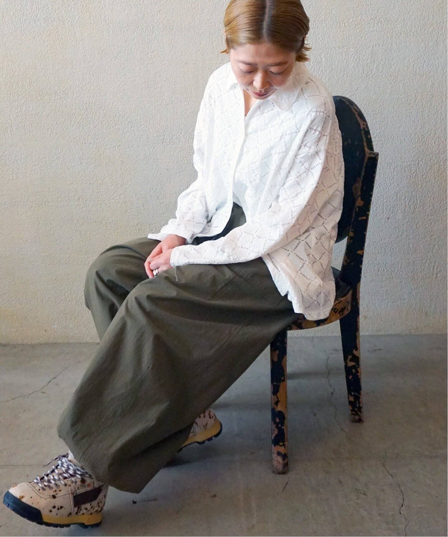 journal standard luxe バフワッシャー ベイカーパンツ ジャーナルスタンダード ラックス パンツ その他のパンツ カーキグリーン ホワイト