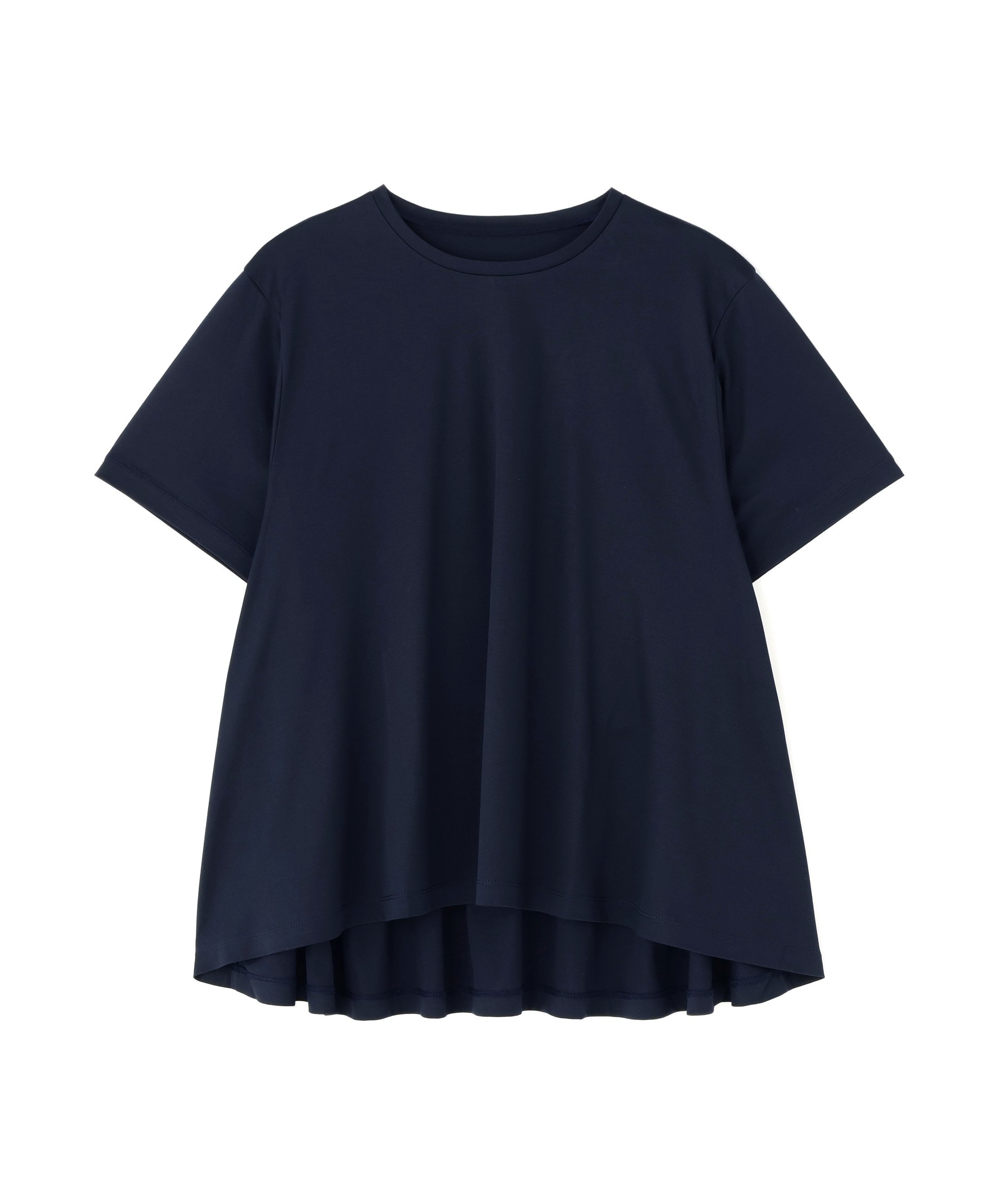 ◆コットンスムースAラインプルオーバー アドーア トップス カットソー・Tシャツ ピンク ネイビー ホワイト
