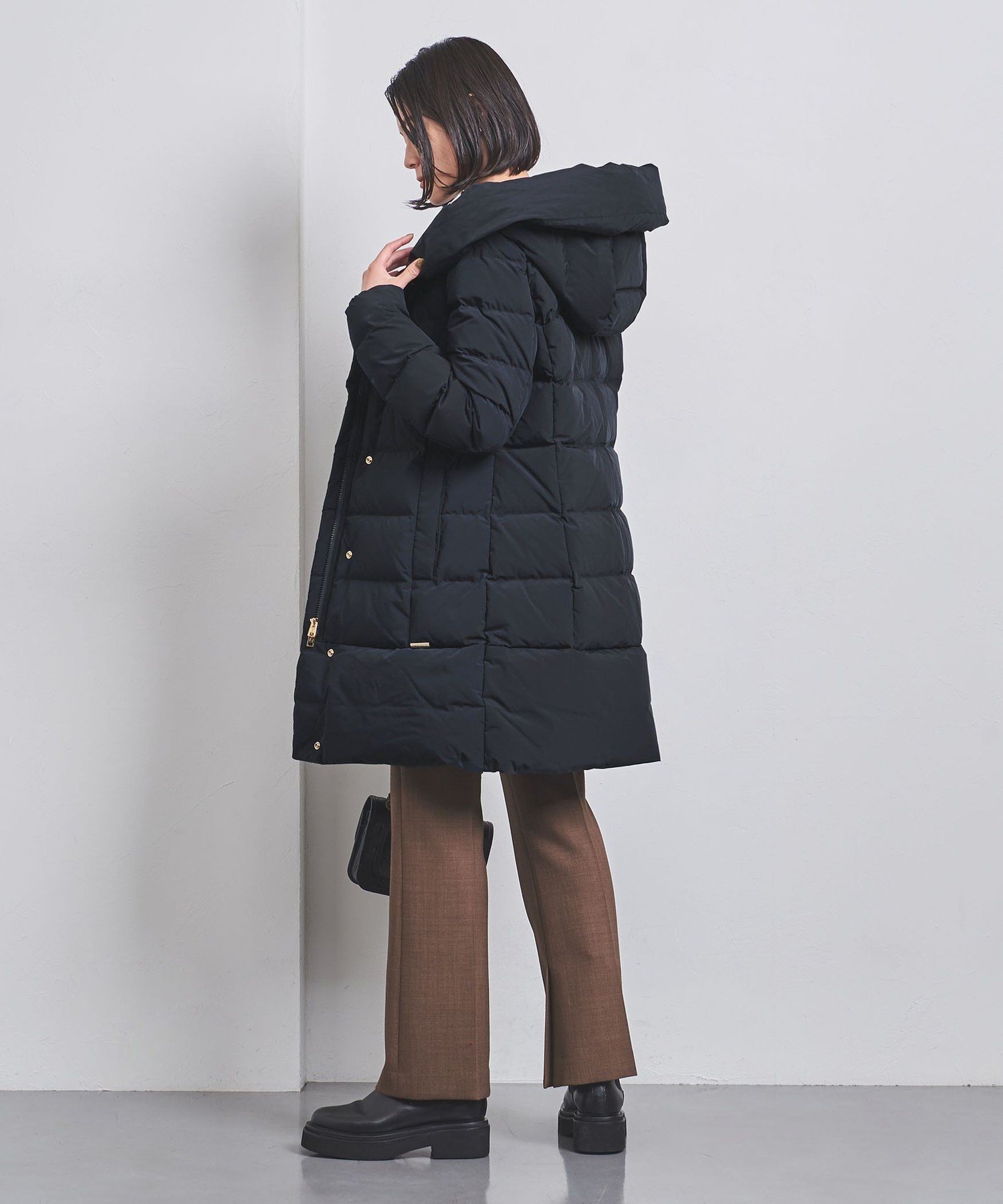 UNITED ARROWS ＜WOOLRICH＞PUFFY PRESCOTT ダウンコート ユナイテッドアローズ ジャケット・アウター ダウンジャケット・ダウンベスト ネイビー ブラック【送料無料】のサムネイル