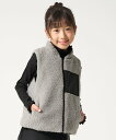 【SALE/46%OFF】COMME CA ISM ポリエステルタフタ*ボア 中綿リバーシブルベスト コムサイズム トップス ベスト・ジレ ブラック ベージュ