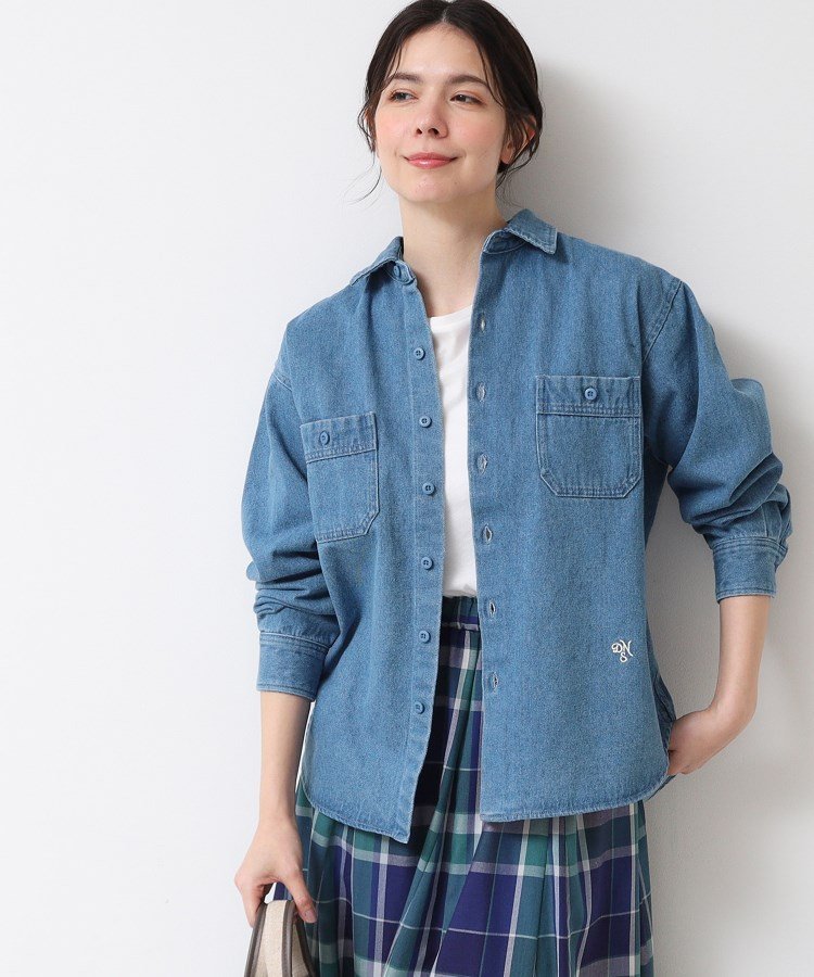 【SALE/52%OFF】Dessin 【ユニセックス】デニムシャツ(10オンス) デッサン トップス シャツ・ブラウス ブルー ネイビー【送料無料】