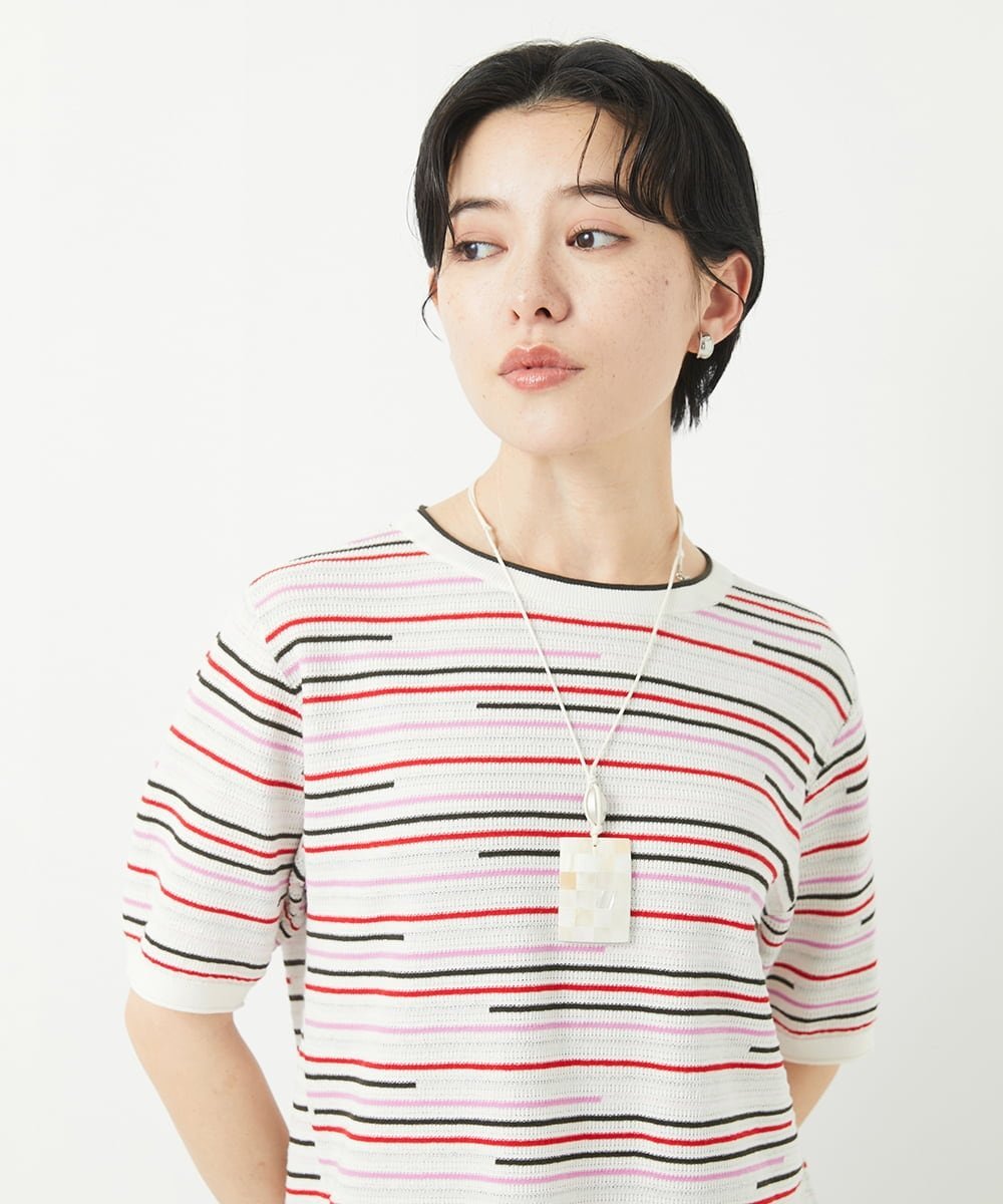 【SALE／50%OFF】GEORGES RECH（小さいサイズ） [日本製]シェルネックレス メゾンドゥサンク アクセサリー・腕時計 ネックレス ブラック ホワイト【送料無料】
