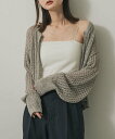 【SALE/17%OFF】SENSE OF PLACE 『一部WEB限定カラー』クルーネックラメメッシュカーディガン センス オブ プレイス トップス カーディガン グレー ブラック ブルー【送料無料】