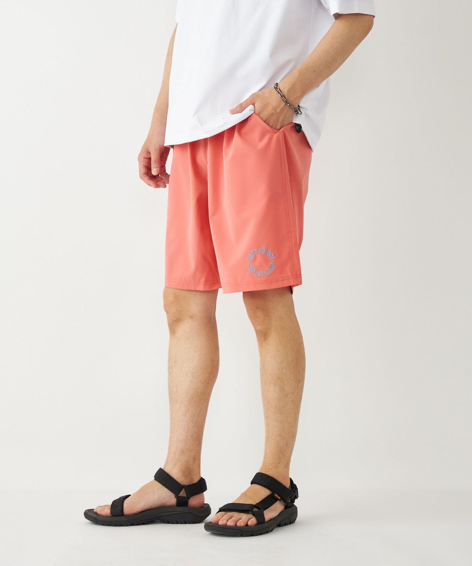 【SALE／50%OFF】SHIPS Colors SHIPS Colors:＜UVカット・接触冷感・吸水速乾＞マルチファンクション カラー ショーツ シップス パンツ その他のパンツ ブラック ピンク パープル ブルー グリーン