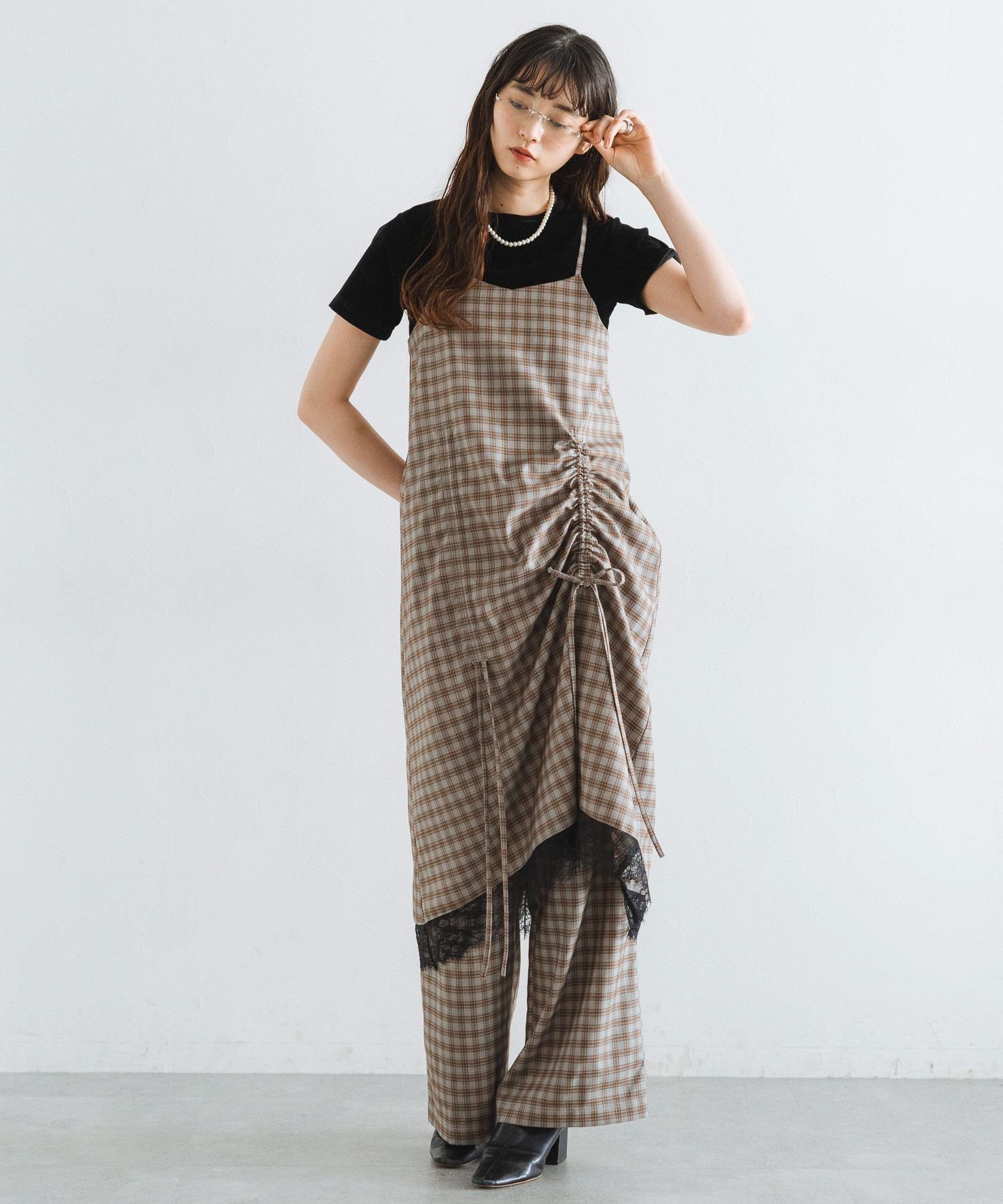 【SALE／51%OFF】RAGEBLUE 【WOMENS】2WAYギャザーチェックキャミワンピース/セットアップ対応 レイジ..