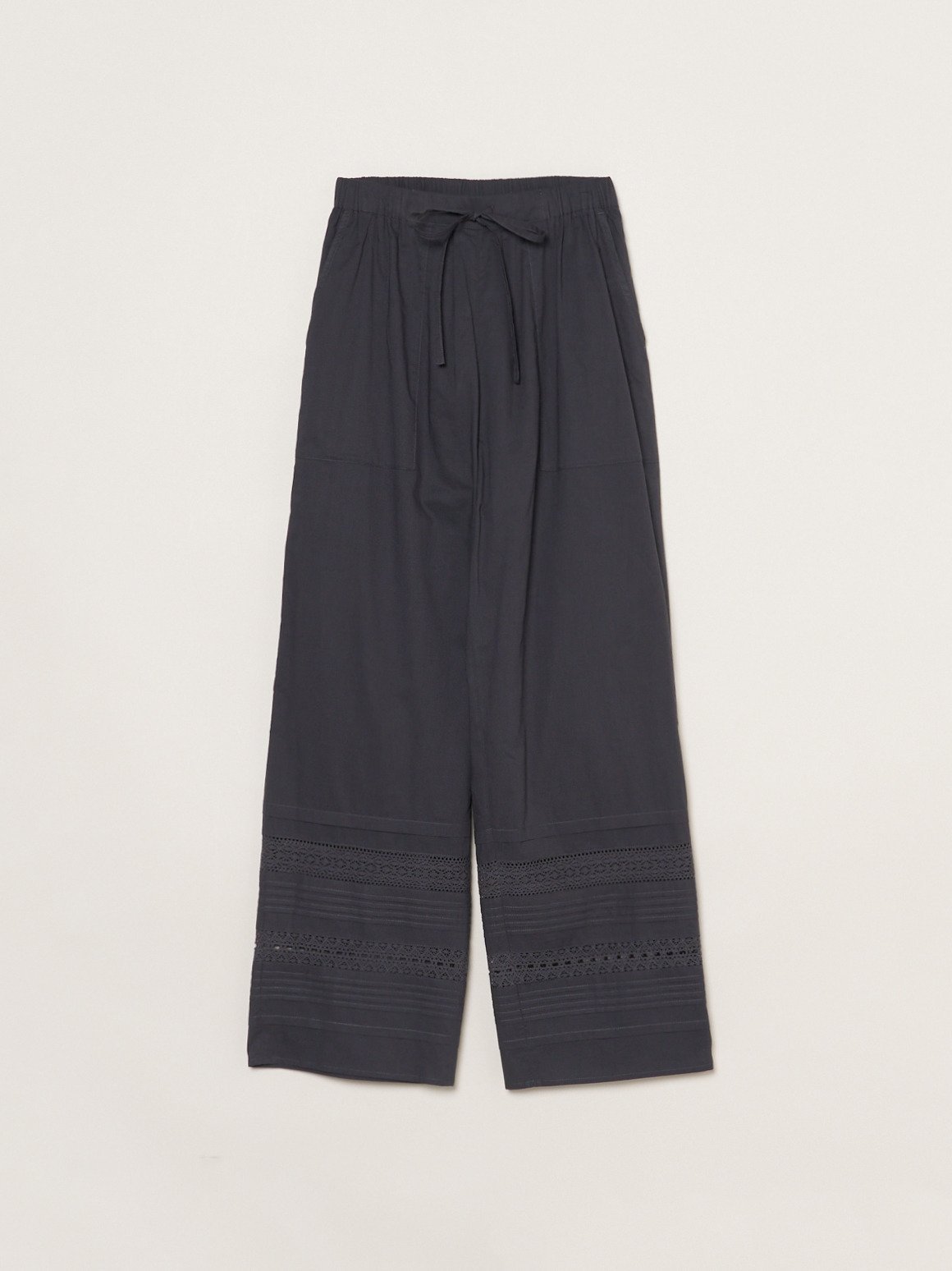 three dots Jerome lace pants スリードッツ パンツ その他のパンツ ブルー グレー ベージュ