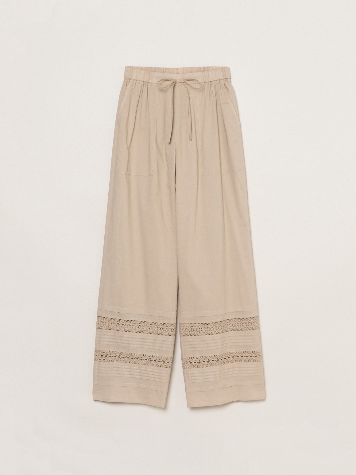 three dots Jerome lace pants スリードッツ パンツ その他のパンツ ブルー グレー ベージュ