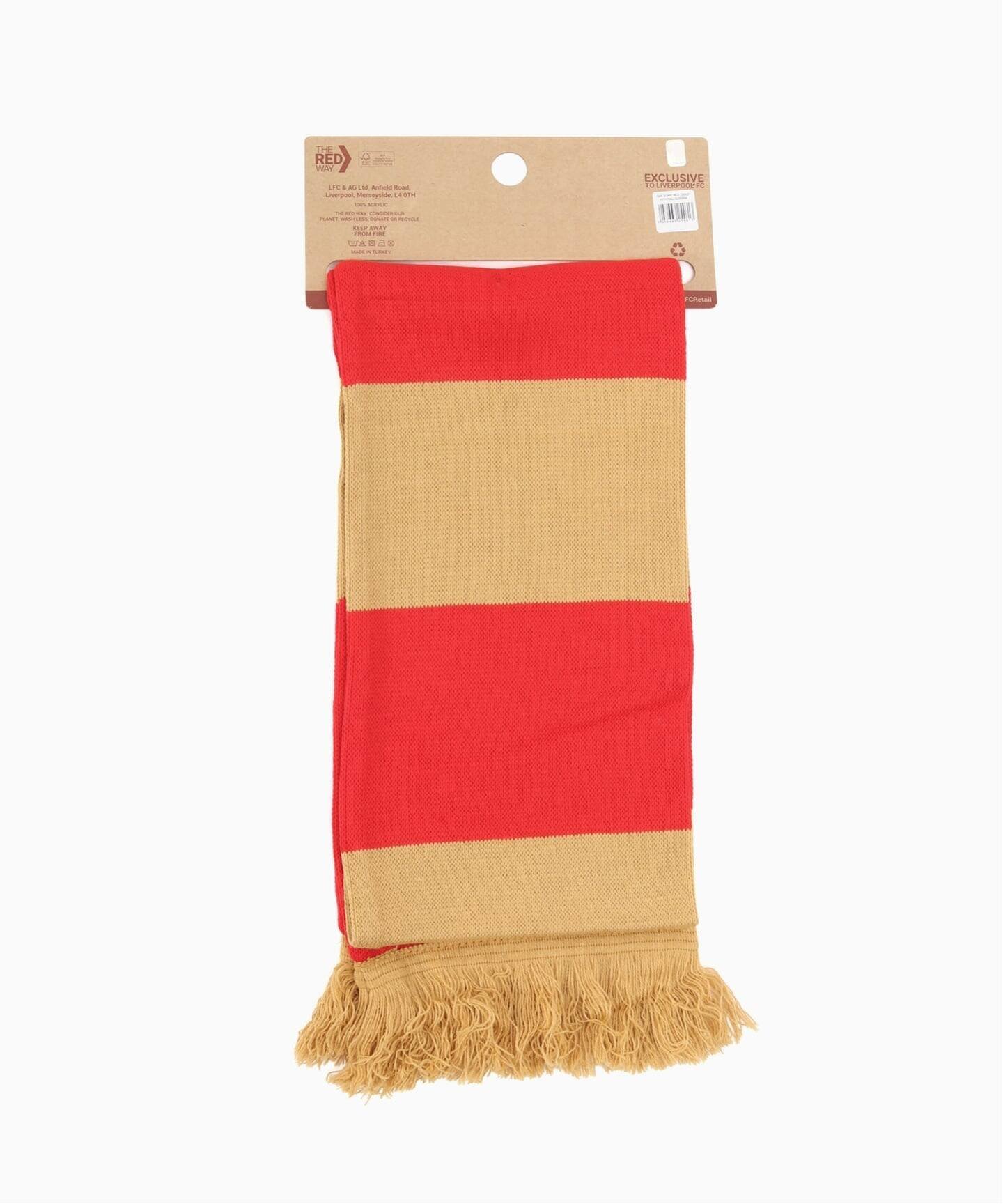 Liverpool FC 【Liverpool FC / リバプール FC】 BAR SCARF - RED GOLD フォーワンセブン エディフィス ファッション雑貨 その他のファッション雑貨