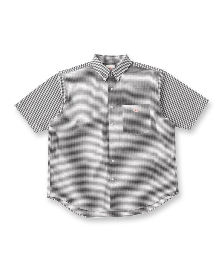 DANTON(ダントン)ドットボタン ボタンダウンシャツ ショートスリーブ ドレステリア トップス シャツ・ブラウス ホワイト