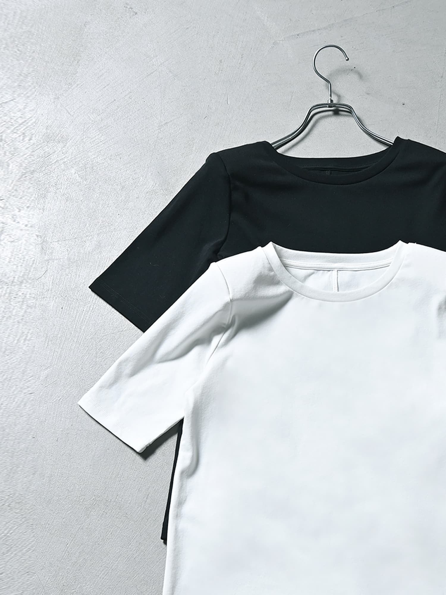 肩パッドTシャツ ブラウンアンドストリート トップス カットソー・Tシャツ ブラック ホワイト