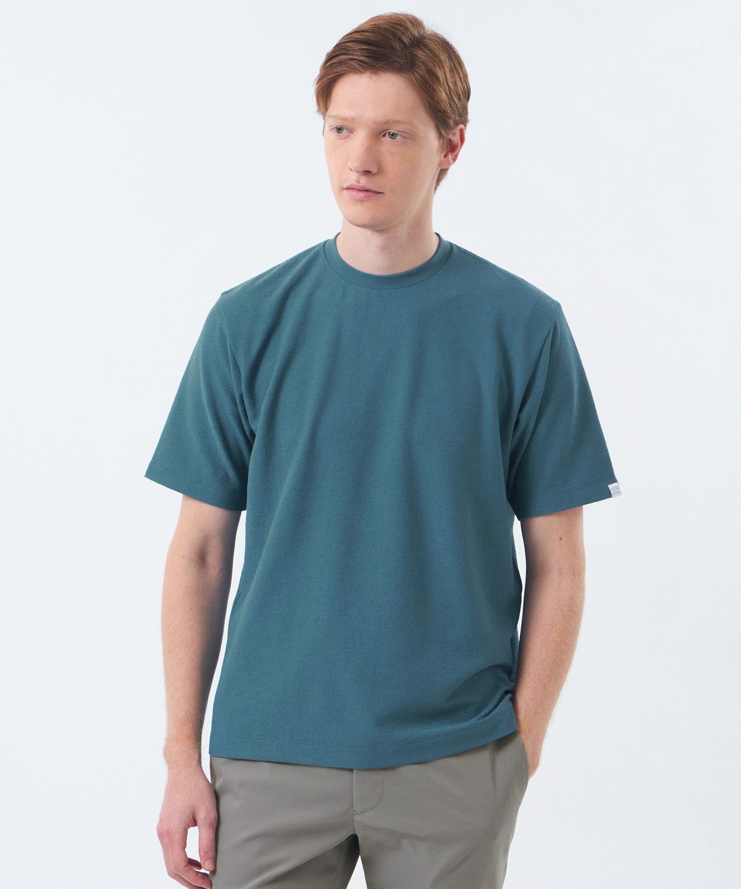 クルーネックTシャツ パイル調ソフトエアー マッキントッシュ フィロソフィー トップス カットソー・Tシャツ ブルー ネイビー ホワイト