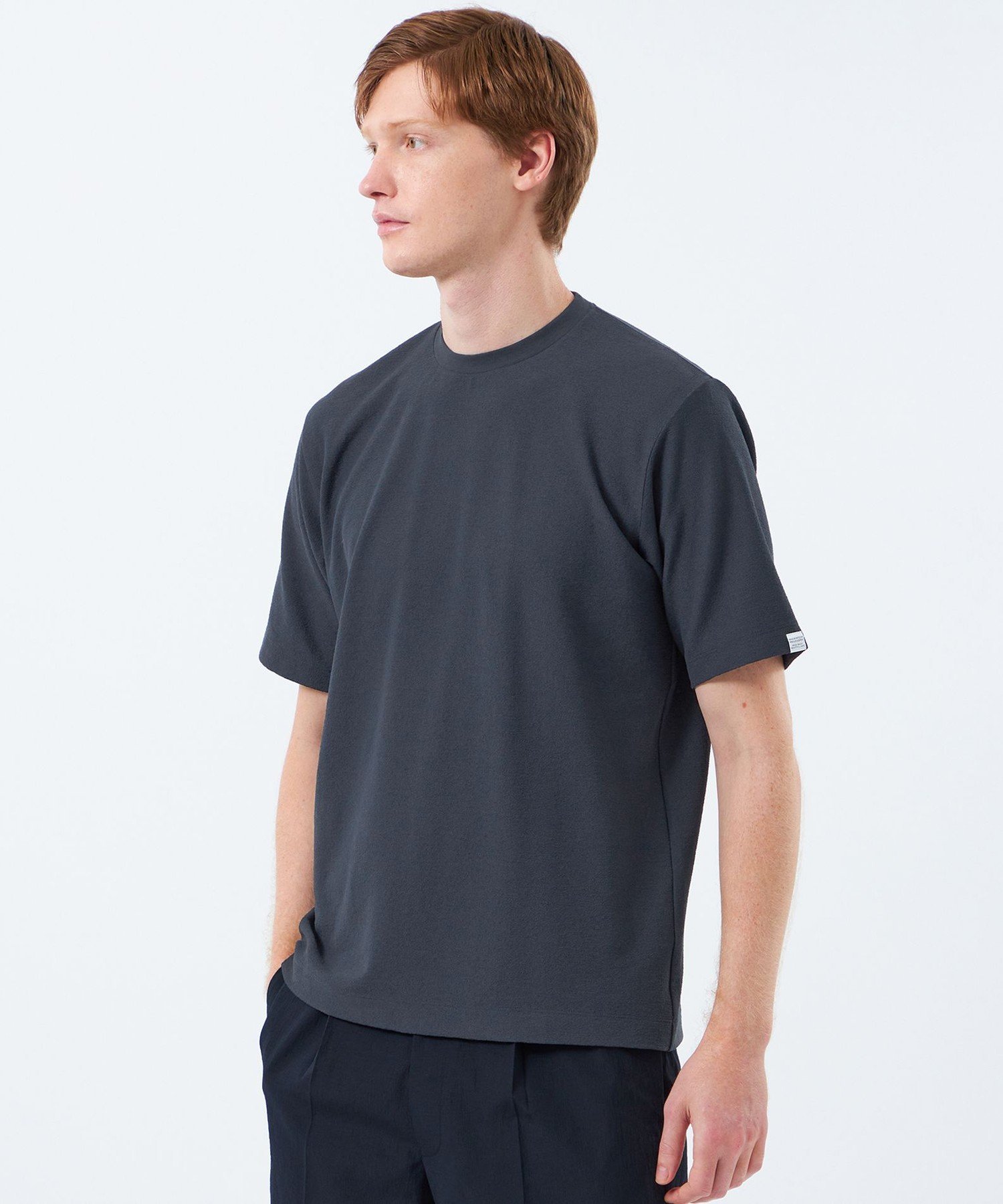 クルーネックTシャツ パイル調ソフトエアー マッキントッシュ フィロソフィー トップス カットソー・Tシャツ ブルー ネイビー ホワイト