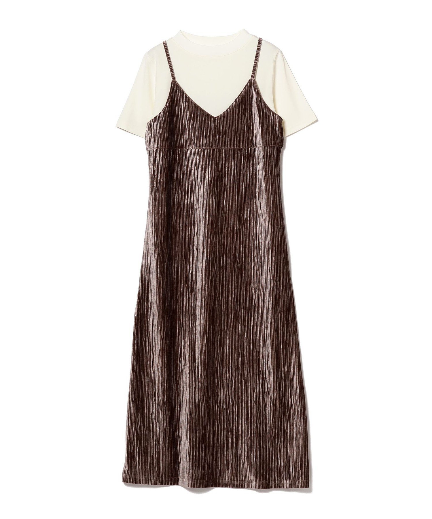 【SALE／50%OFF】B:MING by BEAMS Tシャツ ベロアワンピース セット ビームス アウトレット ワンピース・ドレス ワンピース ホワイト【送料無料】