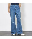 Rouge vif la cle 【157*WOADBLUE】HW Semi-Wide Flare / ハイウェス ルージュ・ヴィフ ラクレ パンツ ジーンズ・デニムパンツ ブルー【送料無料】