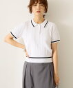 AMERICAN HOLIC アソートニットポロシャツ アメリカン ホリック トップス ニット ネイビー ホワイト
