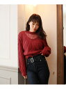 【SALE/40%OFF】LIP SERVICE デコルテレースカレッジニット リップサービス ニット 長袖ニット ブラック ホワイト【送料無料】