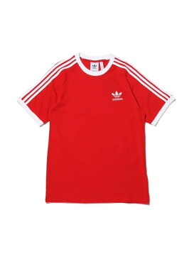 atmos pink adidas 3 STRIPES TEE アトモスピンク カットソー Tシャツ レッド【送料無料】