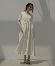 【SALE／10%OFF】MIELI INVARIANT Wrinkle Crepe C/A Onepiece ミエリ インヴァリアント ワンピース・ドレス ワンピース ホワイト ブラック グレー【送料無料】